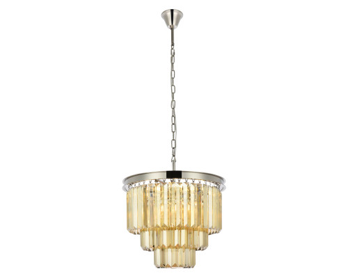 Elegant Urban Classic Chandelier - Polished Nickel/Gold, L 20" (1231D20PN-GT-RC)