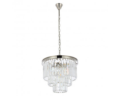 Elegant Urban Classic Chandelier - Polished Nickel, L 20" (1231D20PN-RC)