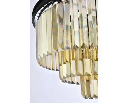 Elegant Urban Classic Chandelier - Matte Black/Gold, L 26" (1231D26MB-GT-RC)