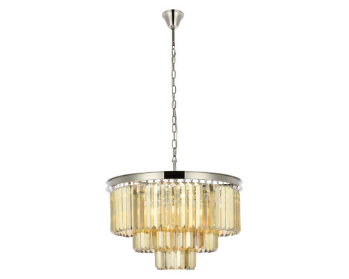 Elegant Urban Classic Chandelier - Polished Nickel/Gold, L 26" (1231D26PN-GT-RC)