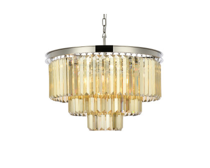 Elegant Urban Classic Chandelier - Polished Nickel/Gold, L 26" (1231D26PN-GT-RC)