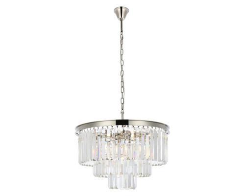 Elegant Urban Classic Chandelier - Polished Nickel, L 26" (1231D26PN-RC)