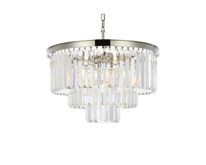 Elegant Urban Classic Chandelier - Polished Nickel, L 26" (1231D26PN-RC)