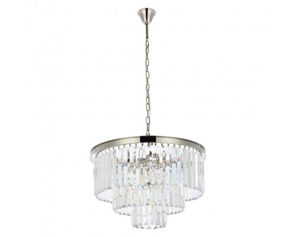 Elegant Urban Classic Chandelier - Polished Nickel, L 26" (1231D26PN-RC)