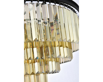 Elegant Urban Classic Chandelier - Matte Black/Gold, L 32" (1231D32MB-GT-RC)