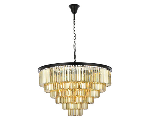 Elegant Urban Classic Chandelier - Matte Black/Gold, L 44" (1231D44MB-GT-RC)