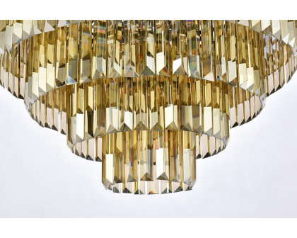 Elegant Urban Classic Chandelier - Matte Black/Gold, L 44" (1231D44MB-GT-RC)