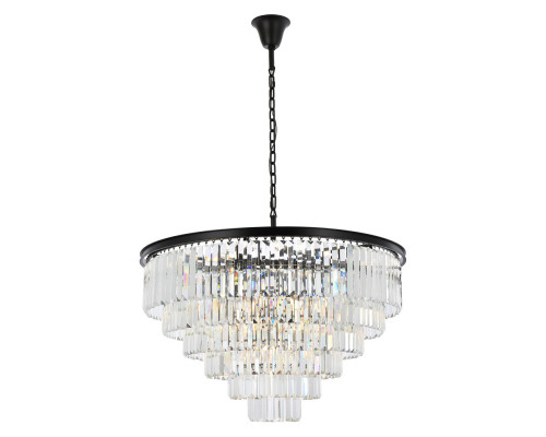 Elegant Urban Classic Chandelier - Matte Black, L 44" (1231D44MB-RC)