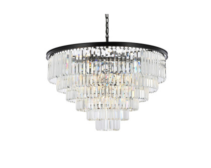 Elegant Urban Classic Chandelier - Matte Black, L 44" (1231D44MB-RC)