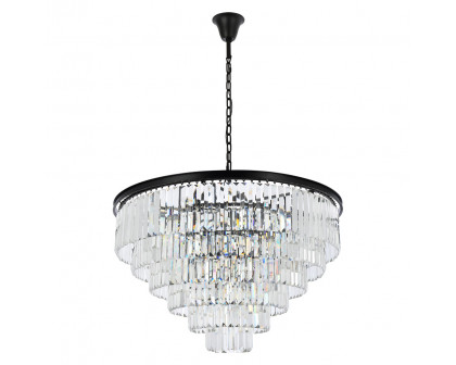 Elegant Urban Classic Chandelier - Matte Black, L 44" (1231D44MB-RC)