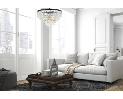 Elegant Urban Classic Chandelier - Matte Black, L 44" (1231D44MB-RC)