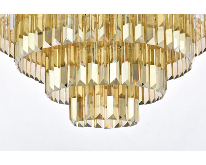 Elegant Urban Classic Chandelier - Polished Nickel/Gold, L 44" (1231D44PN-GT-RC)