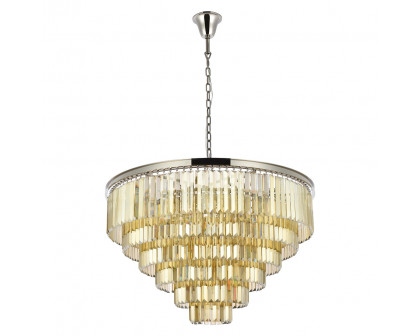 Elegant Urban Classic Chandelier - Polished Nickel/Gold, L 44" (1231D44PN-GT-RC)