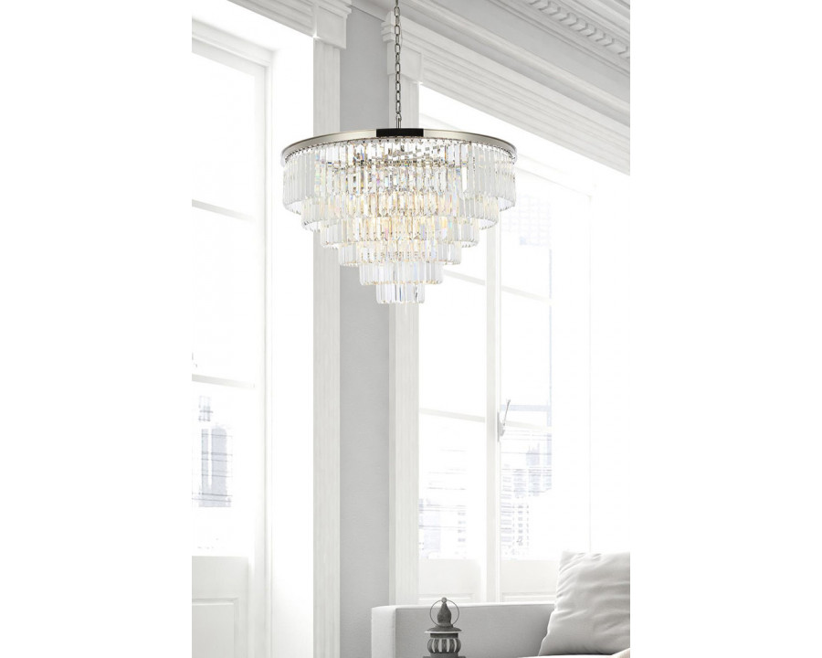 Elegant Urban Classic Chandelier - Polished Nickel, L 44" (1231D44PN-RC)