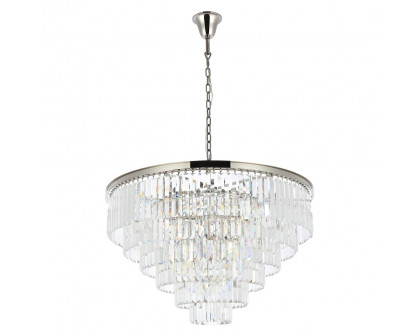 Elegant Urban Classic Chandelier - Polished Nickel, L 44" (1231D44PN-RC)