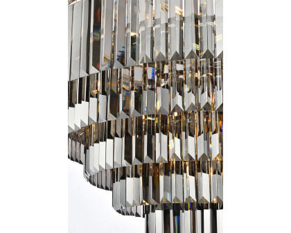 Elegant Urban Classic Chandelier - Polished Nickel/Silver, L 44" (1231D44PN-SS-RC)