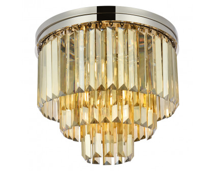 Elegant Urban Classic Flush Mount - Polished Nickel/Gold, L 20" (1231F20PN-GT-RC)