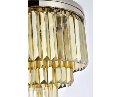 Elegant Urban Classic Flush Mount - Polished Nickel/Gold, L 20" (1231F20PN-GT-RC)