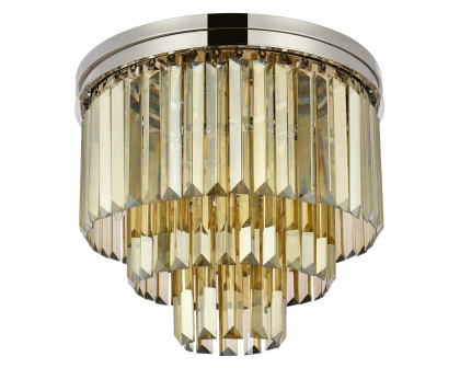 Elegant Urban Classic Flush Mount - Polished Nickel/Gold, L 20" (1231F20PN-GT-RC)