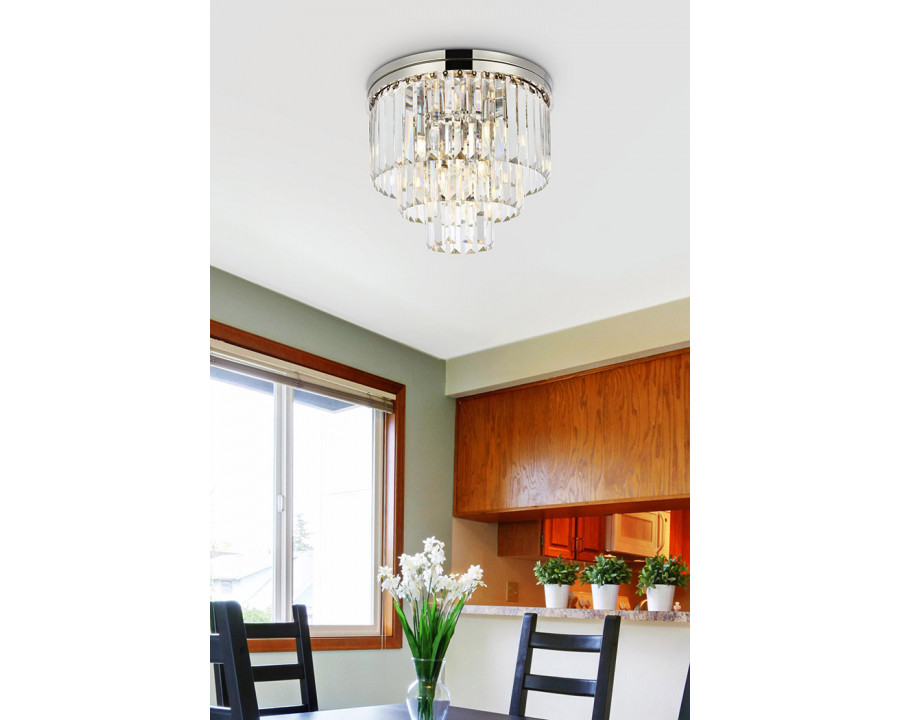 Elegant Urban Classic Flush Mount - Polished Nickel, L 20" (1231F20PN-RC)