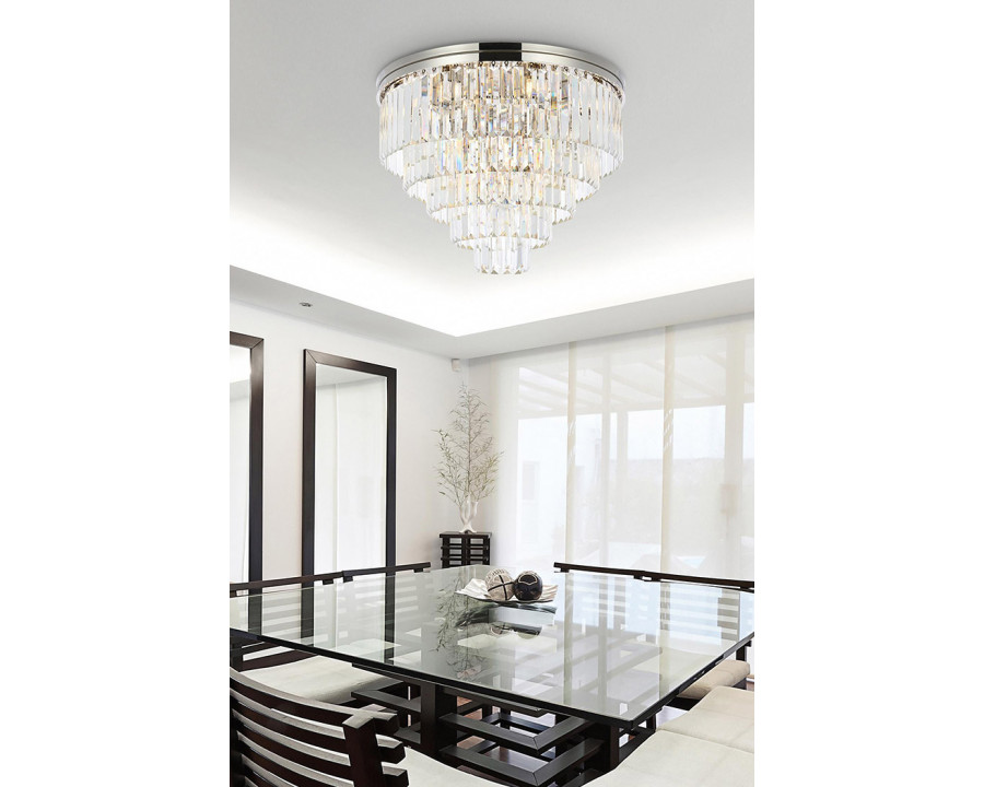 Elegant Urban Classic Flush Mount - Polished Nickel, L 32" (1231F32PN-RC)