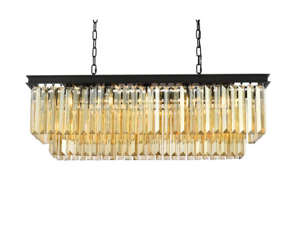 Elegant Urban Classic Chandelier - Matte Black/Gold, L 40" (1232D40MB-GT-RC)