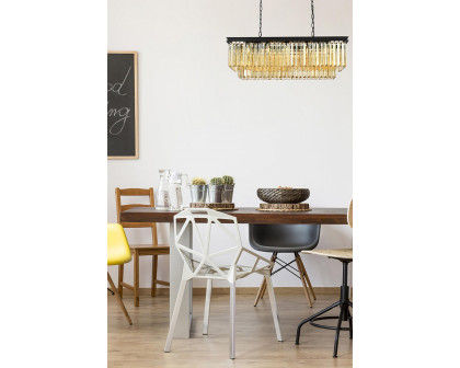 Elegant Urban Classic Chandelier - Matte Black/Gold, L 40" (1232D40MB-GT-RC)