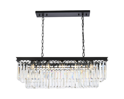 Elegant Urban Classic Chandelier - Matte Black, L 40" (1232D40MB-RC)