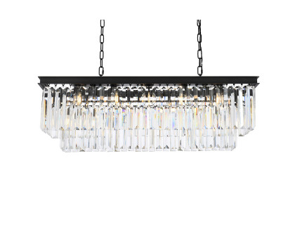 Elegant Urban Classic Chandelier - Matte Black, L 40" (1232D40MB-RC)