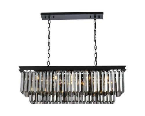 Elegant Urban Classic Chandelier - Matte Black/Silver, L 40" (1232D40MB-SS-RC)