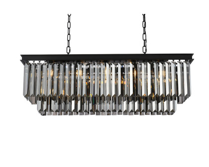 Elegant Urban Classic Chandelier - Matte Black/Silver, L 40" (1232D40MB-SS-RC)