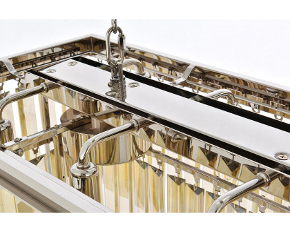 Elegant Urban Classic Chandelier - Polished Nickel/Gold, L 40" (1232D40PN-GT-RC)