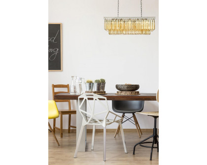 Elegant Urban Classic Chandelier - Polished Nickel/Gold, L 40" (1232D40PN-GT-RC)