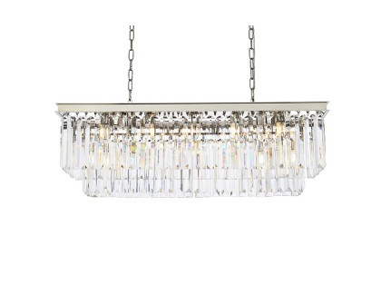 Elegant Urban Classic Chandelier - Polished Nickel, L 40" (1232D40PN-RC)