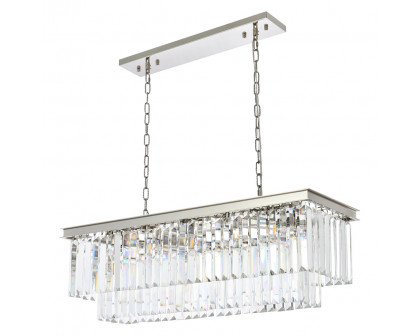 Elegant Urban Classic Chandelier - Polished Nickel, L 40" (1232D40PN-RC)