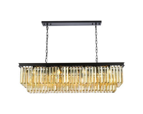 Elegant Urban Classic Chandelier - Matte Black/Gold, L 50" (1232D50MB-GT-RC)