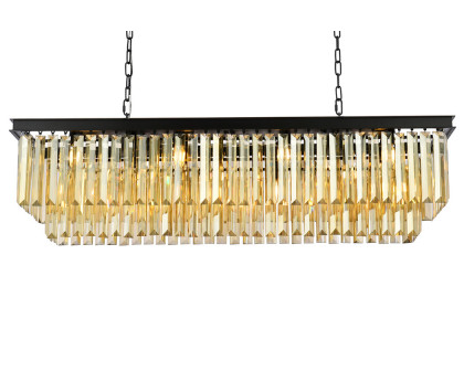 Elegant Urban Classic Chandelier - Matte Black/Gold, L 50" (1232D50MB-GT-RC)