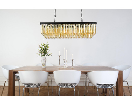 Elegant Urban Classic Chandelier - Matte Black/Gold, L 50" (1232D50MB-GT-RC)