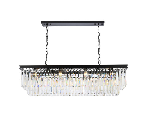 Elegant Urban Classic Chandelier - Matte Black, L 50" (1232D50MB-RC)