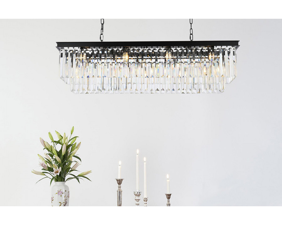 Elegant Urban Classic Chandelier - Matte Black, L 50" (1232D50MB-RC)