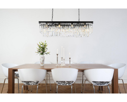 Elegant Urban Classic Chandelier - Matte Black, L 50" (1232D50MB-RC)