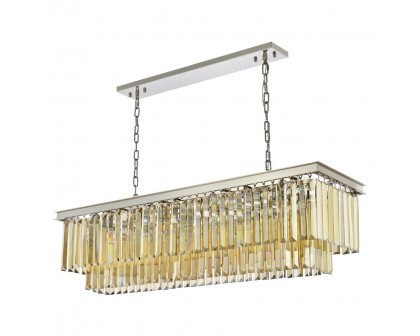 Elegant Urban Classic Chandelier - Polished Nickel/Gold, L 50" (1232D50PN-GT-RC)