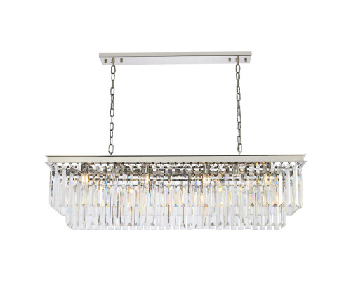 Elegant Urban Classic Chandelier - Polished Nickel, L 50" (1232D50PN-RC)