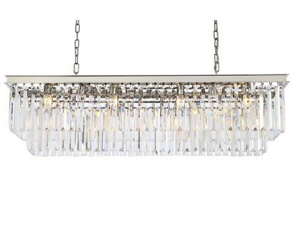 Elegant Urban Classic Chandelier - Polished Nickel, L 50" (1232D50PN-RC)