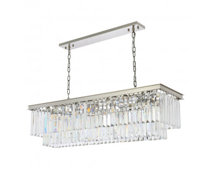 Elegant Urban Classic Chandelier - Polished Nickel, L 50" (1232D50PN-RC)