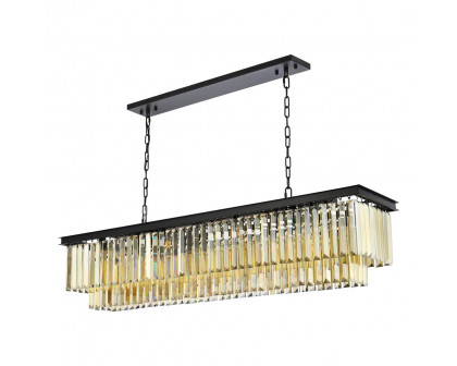 Elegant Urban Classic Chandelier - Matte Black/Gold, L 60" (1232D60MB-GT-RC)