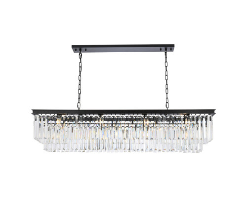 Elegant Urban Classic Chandelier - Matte Black, L 60" (1232D60MB-RC)