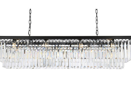 Elegant Urban Classic Chandelier - Matte Black, L 60" (1232D60MB-RC)