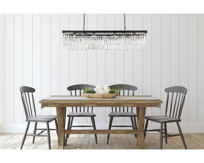 Elegant Urban Classic Chandelier - Matte Black, L 60" (1232D60MB-RC)