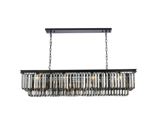 Elegant Urban Classic Chandelier - Matte Black/Silver, L 60" (1232D60MB-SS-RC)